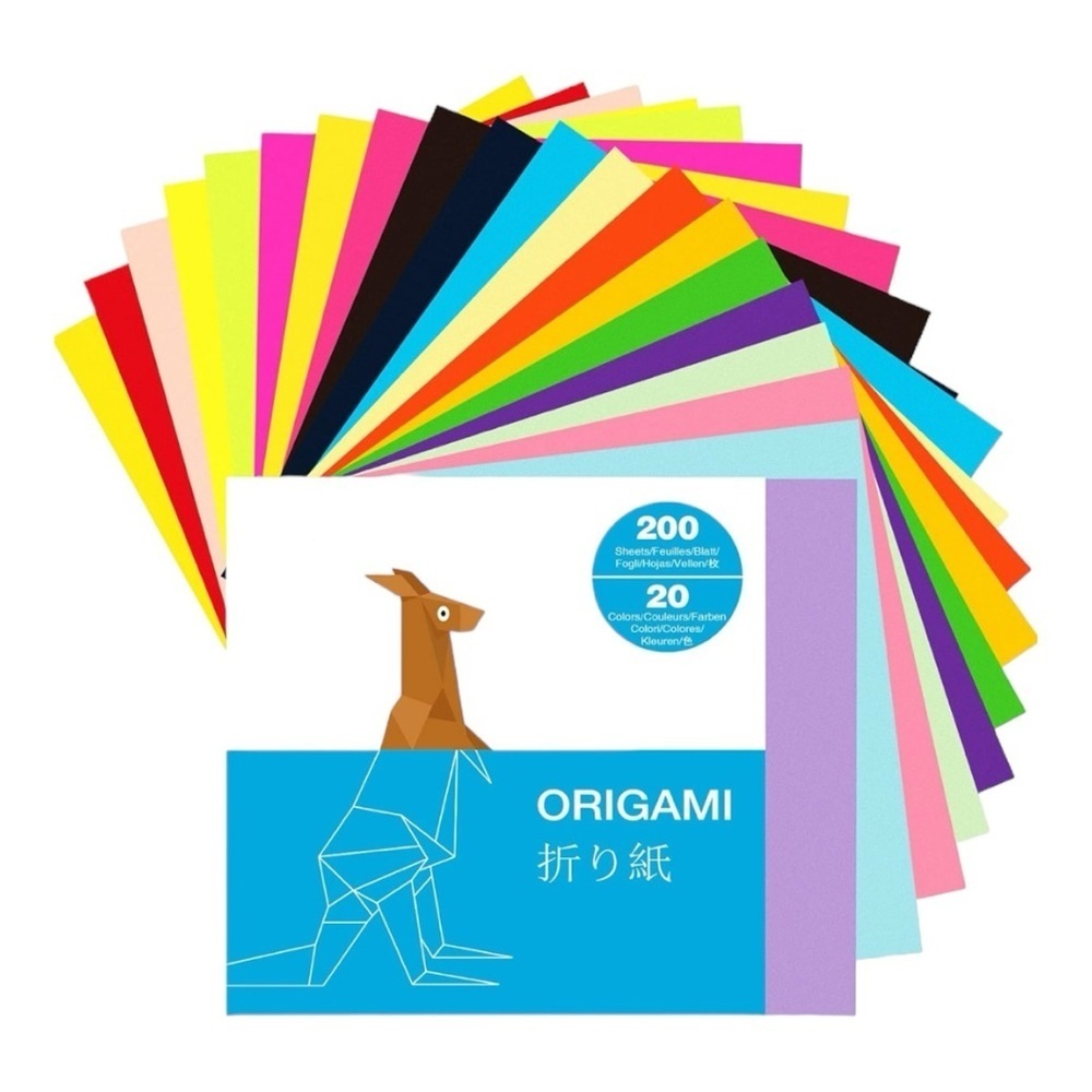 New Amazon Basics Origami Paper, Double Sided Color, Assorted Colors​​